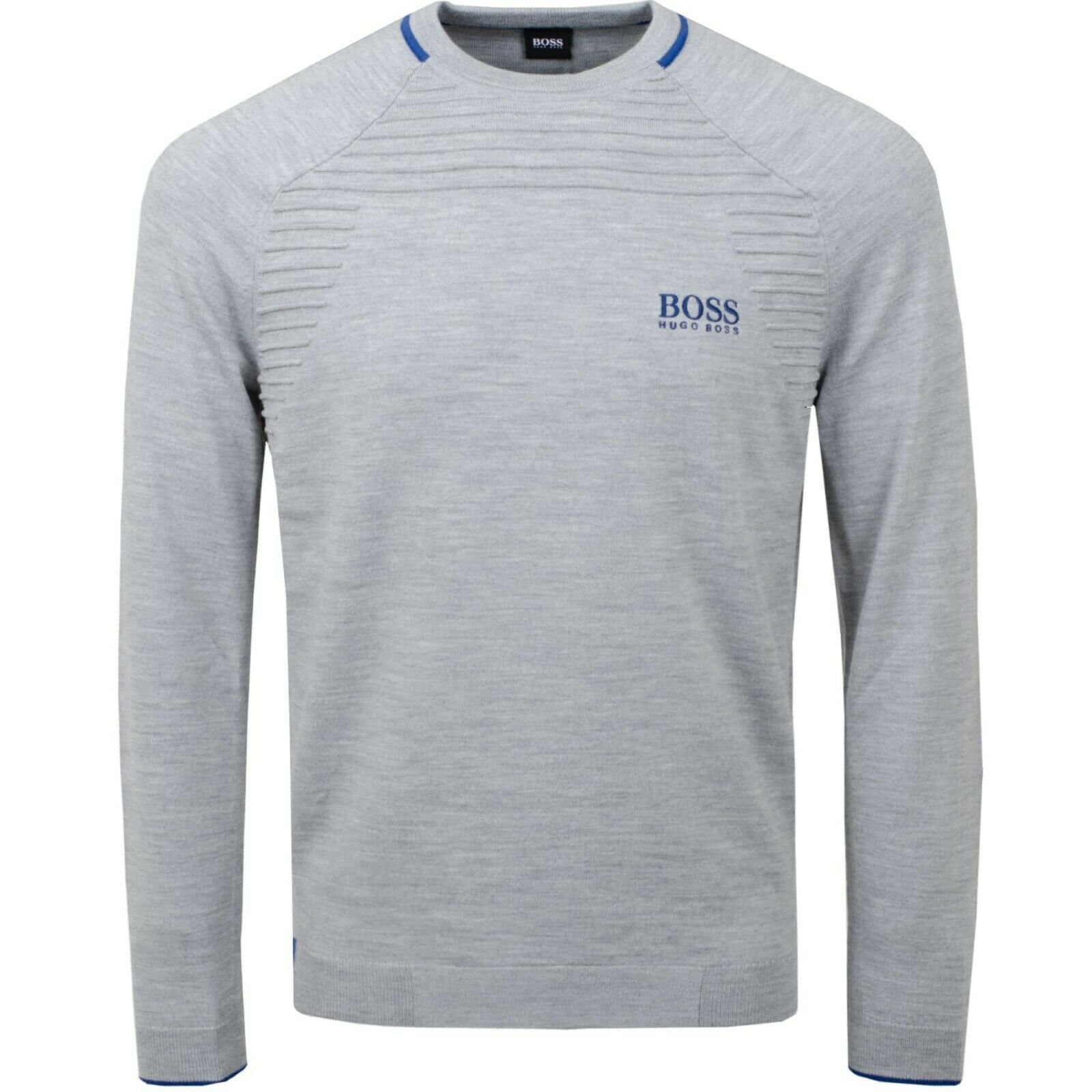 black and blue hugo boss jumper